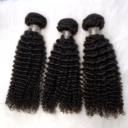 Kinky Curly human hair bundles comes in 3 Pcs